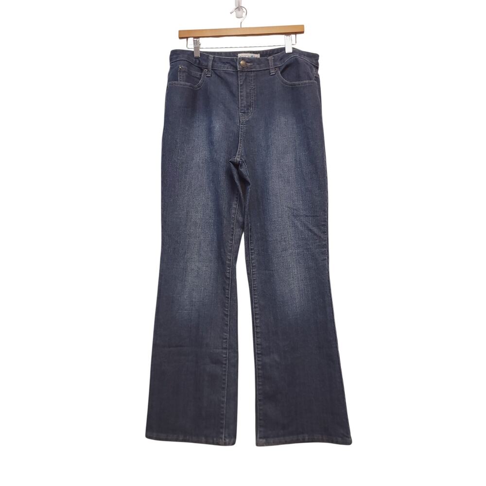 Vintage Fashion Bug Jeans Size 14 Bootcut Dark Wash Womens Pants Denim Y2k